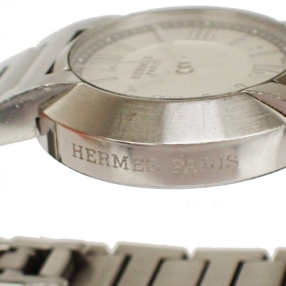 HERMES Nomad NO1.210 Wrist Watch Dial Quartz Stainless Steel Swiss Made - Picture 5 of 16